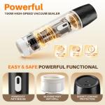 Compact Vacuum Sealer, Powerful Handheld Vacuum Sealer Machine, Rechargeable with Visible Detachable Tank, Includes Reusable BPA Free Vacuum Bag for Meal Prep,Travel & Food Storage,Gifts for Mom,Wife