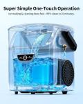 SenCre Nugget Ice Maker with Handle, 40lbs/Day Countertop Ice Maker Ready in 5 Mins, Soft Sonic Ice, Auto-Cleaning Ice Makers Portable Ice Machine for Home Kitchen Office Party & Large Families