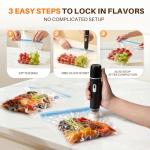Compact Vacuum Sealer, Powerful Handheld Vacuum Sealer Machine, Rechargeable with Visible Detachable Tank, Includes Reusable BPA Free Vacuum Bag for Meal Prep,Travel & Food Storage,Gifts for Mom,Wife