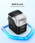 SenCre Nugget Ice Maker with Handle, 40lbs/Day Countertop Ice Maker Ready in 5 Mins, Soft Sonic Ice, Auto-Cleaning Ice Makers Portable Ice Machine for Home Kitchen Office Party & Large Families