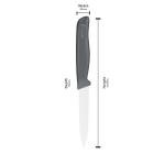 Zyliss Serrated Paring Knife – German Stainless Steel Blade with Sustainable Wheat Straw NonSlip Handle –Kitchen Knife for Fruits & Vegetables – Blade Guard Included – Dishwasher Safe – 3.9 inches