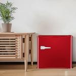 Antarctic Star Mini Upright Freezer -1.2 cu.ft Compact freezer with Removable Shelves and Adjustable Thermostat, for Home/Kitchen/Office(Red)