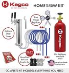 Kegco Stainless Steel Keg Dispenser with 2 Faucets