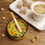 Ashtray Set for Indoor Outdoor Use Cigarette Ash Holder for Smokers Desktop Smoking Ash Tray - Home Office Decoration Hand-Paint Ceramic Cigar Ashtrays (4 Pcs - Red/Yellow/White/Green)