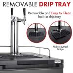 Kegco Stainless Steel Keg Dispenser with 2 Faucets