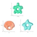 Itzy Ritzy Water-Filled Teethers - Cold Cutie Coolers Textured On Both Sides to Massage Sore Gums & Emerging Teeth - Can Be Chilled in Refrigerator, Set of 3 Seaside Water Teethers