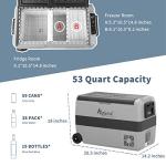 Alpicool T50 Portable 53 Quart Car Fridge Freezer