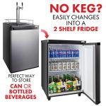 Kegco Stainless Steel Keg Dispenser with 2 Faucets