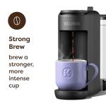 Keurig K-Mini Mate Plus Single-Serve K-Cup Pod Coffee Maker, Compact, 3 Cup Sizes, Brew Over Ice and Strong Button Features, 50 oz Removable Reservoir, Matte Black