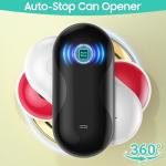 Electric Can Opener, Auto-Stop, Rechargeable, Side-Cut Smooth Edge, Hands Free Automatic Can Opener for Seniors & Arthritis Patients (Black)