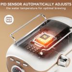 XIXUBX Espresso Machine, 20 Bar Pump Temperature Control, Compact Espresso Maker with Steam Milk Frother, Professional Coffee Makers for Home, Cappuccino Latte Machine, Gifts for Coffee Lover