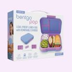 Bentgo Pop - Leak-Proof Lunch Box & Removable Divider for Ages 8+ & Teens - Lunch Container Holds 5 Cups of Food; 3-4 Compartments; Microwave/Dishwasher Safe; 2 Year Warranty (Periwinkle/Pink)