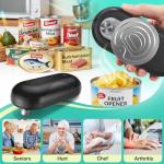 Electric Can Opener, Auto-Stop, Rechargeable, Side-Cut Smooth Edge, Hands Free Automatic Can Opener for Seniors & Arthritis Patients (Black)