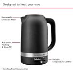 KitchenAid 1.7L Electric Kettle w/Temp Control KEK1701, Cast Iron Black
