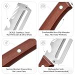 3PCS Multifunctional Vegetable Peeler, 3 in 1 kitchen gadgets, With wooden handle & bottle opener and grater, for potatoes garlic sugarcane carrots and other vegetables or fruits