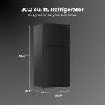 Kenmore 30" Top Mount Refrigerator with Freezer - Adjustable Shelving, Humidity-Controlled Crispers, LED Lighting, ENERGY STAR Certified, Garage Ready, 20.2 cu. ft. Capacity - Black
