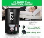 OVO Wall Mounted House Vacuum Cleaner, fits in Closet and Tight Spaces, 595 Airwatts, Use with Disposable Filtration Bags, 18L / 4.75 gal, Certified for North America with 40 ft Deluxe Accessory kit