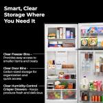 Kenmore 30" Top Mount Refrigerator with Freezer - Adjustable Shelving, Humidity-Controlled Crispers, LED Lighting, ENERGY STAR Certified, Garage Ready, 20.2 cu. ft. Capacity - Black