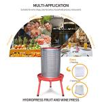 Hydraulic Fruit Wine Press - Electricity-Free/Water-powered Cider Wine Bladder Press, Natural Juice Making(10.7 Gallon, with Filter Bag/Splash Guard)