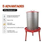 Hydraulic Fruit Wine Press - Electricity-Free/Water-powered Cider Wine Bladder Press, Natural Juice Making(10.7 Gallon, with Filter Bag/Splash Guard)