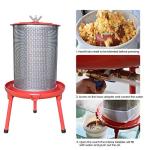 Hydraulic Fruit Wine Press - Electricity-Free/Water-powered Cider Wine Bladder Press, Natural Juice Making(10.7 Gallon, with Filter Bag/Splash Guard)