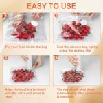 Handheld Vacuum Sealer, Detachable & Easy to Clean, Includes 30 Reusable Bags, Portable Food Saver, Extends Freshness 10x, Auto Power Off, for Kitchen, Travel & Outdoor