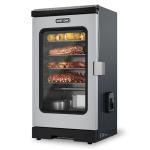 EAST OAK 30" Electric Smoker for Outdoors | Built-in Meat Probe Up to 6× Longer Smokes on a Single Load | Side Chip Loader for Smoking | Bigger Batches with 725 sq in Cooking Area, Mist Silver