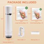 Handheld Vacuum Sealer, Detachable & Easy to Clean, Includes 30 Reusable Bags, Portable Food Saver, Extends Freshness 10x, Auto Power Off, for Kitchen, Travel & Outdoor