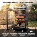 EAST OAK 30" Electric Smoker for Outdoors | Built-in Meat Probe Up to 6× Longer Smokes on a Single Load | Side Chip Loader for Smoking | Bigger Batches with 725 sq in Cooking Area, Mist Silver