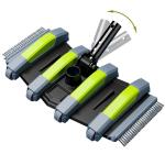 Sepetrel Heavy Duty Pool Vacuum Head with Wheels & Aluminum Handle, Professional Weighted Flexible Vacuum Head