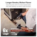 EAST OAK 30" Electric Smoker for Outdoors | Built-in Meat Probe Up to 6× Longer Smokes on a Single Load | Side Chip Loader for Smoking | Bigger Batches with 725 sq in Cooking Area, Mist Silver