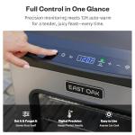 EAST OAK 30" Electric Smoker for Outdoors | Built-in Meat Probe Up to 6× Longer Smokes on a Single Load | Side Chip Loader for Smoking | Bigger Batches with 725 sq in Cooking Area, Mist Silver