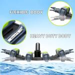 Sepetrel Heavy Duty Pool Vacuum Head with Wheels & Aluminum Handle, Professional Weighted Flexible Vacuum Head