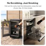 EAST OAK 30" Electric Smoker for Outdoors | Built-in Meat Probe Up to 6× Longer Smokes on a Single Load | Side Chip Loader for Smoking | Bigger Batches with 725 sq in Cooking Area, Mist Silver