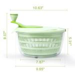 Salad Spinner, Large Vegetable Washer and Dryer with Easy Crank Handle, 3Qt Capacity Lettuce Spinner for Washing, Spinning & Drying Salad Greens, Fruits & Vegetables