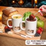 Evelots Mini Fondue Set for Chocolate and Cheese
