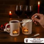 Evelots Mini Fondue Set for Chocolate and Cheese