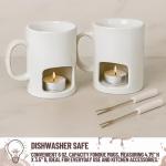 Evelots Mini Fondue Set for Chocolate and Cheese