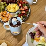 Evelots Mini Fondue Set for Chocolate and Cheese