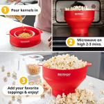 HotPop Silicone Microwave Popcorn Maker - Red