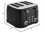 Amazon Basics 4-Slice Toaster with 6 Browning Settings