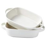 Bruntmor Porcelain Rectangular Baking Dish Set of 2