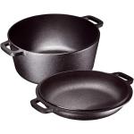 Bruntmor 2-in-1 Pre-Seasoned Cast Iron Dutch Oven