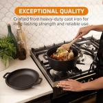 Bruntmor 2-in-1 Pre-Seasoned Cast Iron Dutch Oven