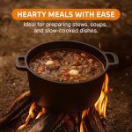 Bruntmor 2-in-1 Pre-Seasoned Cast Iron Dutch Oven