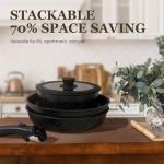 KIKCOIN 20-Piece Non-Stick Cookware Set