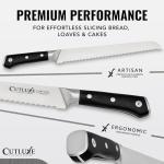 CUTLUXE 10-Inch Serrated Bread Knife with Ergonomic Handle