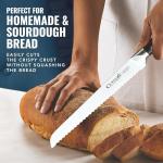 CUTLUXE 10-Inch Serrated Bread Knife with Ergonomic Handle
