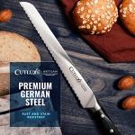 CUTLUXE 10-Inch Serrated Bread Knife with Ergonomic Handle