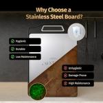 Stainless Steel Cutting Board Set - 3-in-1